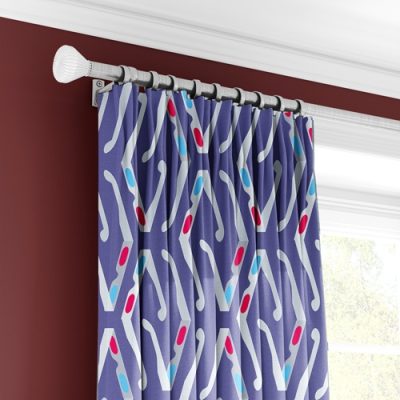 Κουρτίνα με Πολυθεσική Τρέσα και Πολύχρωμο Γεωμετρικό Σχέδιο