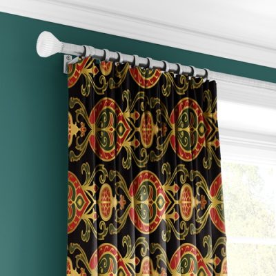 Κουρτίνα με Πολυθεσική Τρέσα και Πολύχρωμα Κλασικά Μοτίβα