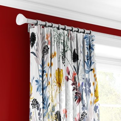 Κουρτίνα με Πολύχρωμα Λουλούδια και Πολυθεσική Τρέσα