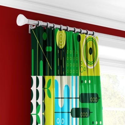 Κουρτίνα με Πολυθεσική Τρέσα και Πολύχρωμα Γεωμετρικά Σχέδια