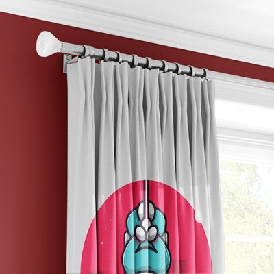 Παιδική Κουρτίνα με Σχέδιο Διαστημόπλοιου και Πολυθεσική Τρέσα