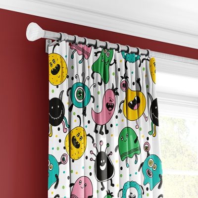 Παιδική Κουρτίνα με Χαρούμενα Τέρατα και Πολυθεσική Τρέσα