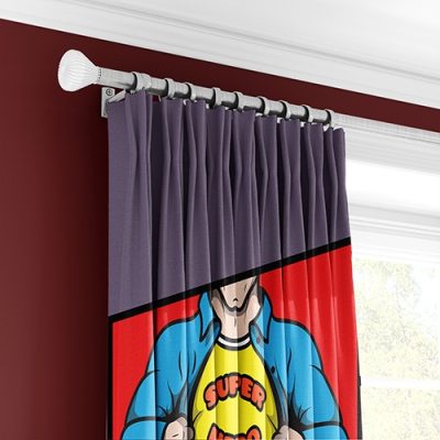 Κουρτίνα Υπερήρωα για Παιδικό Δωμάτιο με Πολυθεσική Τρέσα