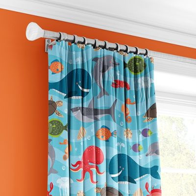 Παιδική Κουρτίνα με Θαλάσσια Ζωάκια και Πολυθεσική Τρέσα
