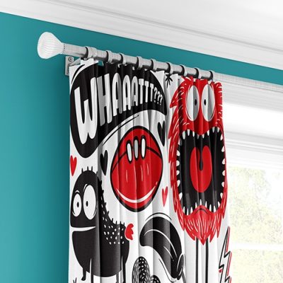 Παιδική Κουρτίνα με Χαρούμενα Σχέδια και Πολυθεσική Τρέσα