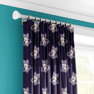 Παιδική Κουρτίνα με Σχέδιο Νυχτερίδα και Πολυθεσική Τρέσα