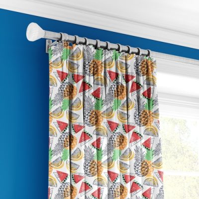 Κουρτίνα με Πολύχρωμα Φρούτα και Πολυθεσική Τρέσα