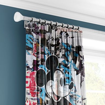 Πολύχρωμη Κουρτίνα με Σχέδιο Κινουμένων Σχεδίων και Πολυθεσική Τρέσα