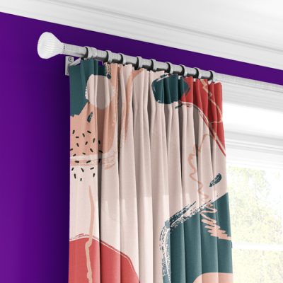 Πολύχρωμη Κουρτίνα με Αφηρημένο Σχέδιο και Πολυθεσική Τρέσα