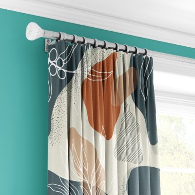 Κουρτίνα Μοντέρνου Σχεδιασμού με Πολύχρωμα Κύματα και Πολυθεσική Τρέσα