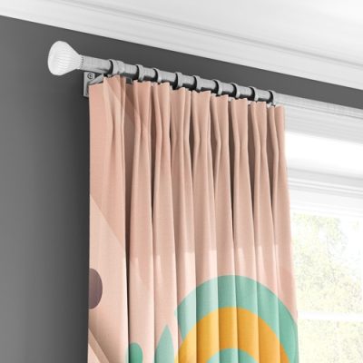 Κουρτίνα Μοντέρνα με Γεωμετρικό Σχέδιο και Πολυθεσική Τρέσα