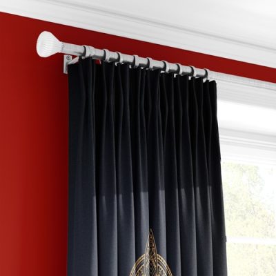 Κουρτίνα μαύρη με γεωμετρικό σχέδιο