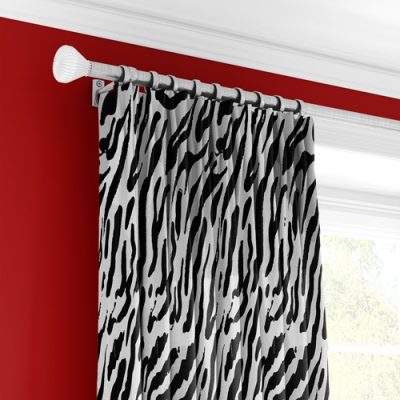 Κουρτίνα με Ζεβρέ Σχέδιο και Πολυθεσική Τρέσα