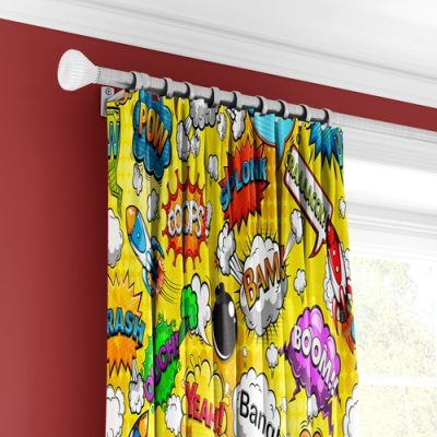 Παιδικές Κουρτίνες με Σχέδια Κόμικ και Πολυθεσική Τρέσα