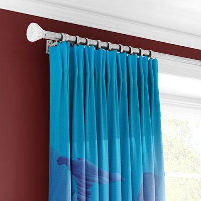 Κουρτίνα Μπλε Πλισέ με Πολυθεσική Τρέσα