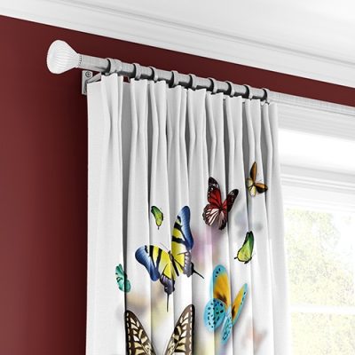 Κουρτίνα με Πολύχρωμες Πεταλούδες και Πολυθεσική Τρέσα για Μοντέρνα Διακόσμηση