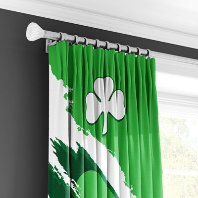 Πράσινη Κουρτίνα με Τριφύλλι και Πολυθεσική Τρέσα