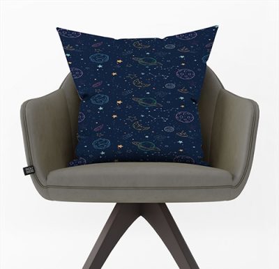 Διακοσμητικό Μαξιλάρι με Θέμα Διάστημα, 35x35/45x45