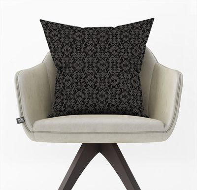 Διακοσμητικό Μαξιλάρι Μαύρου Μοτίβου 45×45