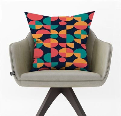 Διακοσμητικό Μαξιλάρι με Πολύχρωμο Γεωμετρικό Σχέδιο 35×35 ή 45×45