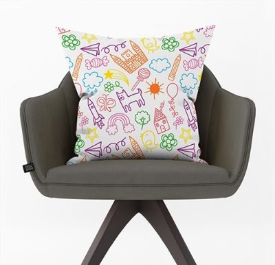 Διακοσμητικό Μαξιλάρι με Ζωηρόχρωμο Παιδικό Μοτίβο