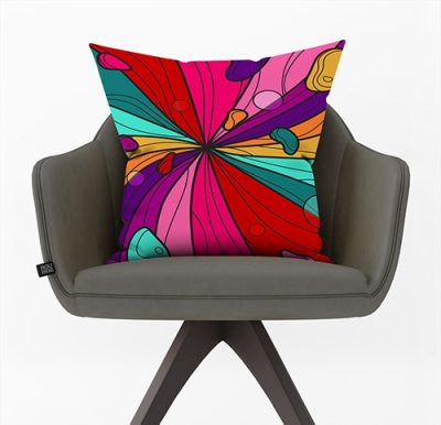 Διακοσμητικό Μαξιλάρι Πολύχρωμο Γεωμετρικό Σχέδιο - 35×35/45×45