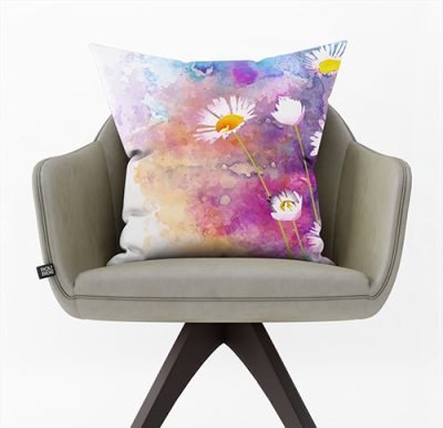 Διακοσμητικό Μαξιλάρι με Ανθισμένες Μαργαρίτες