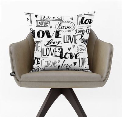 Διακοσμητικό Μαξιλάρι με Μοτίβο "Love", 35×35 ή 45×45