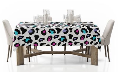 Τραπεζομάντηλο με Πολύχρωμο Λεοπάρ Μοτίβο
