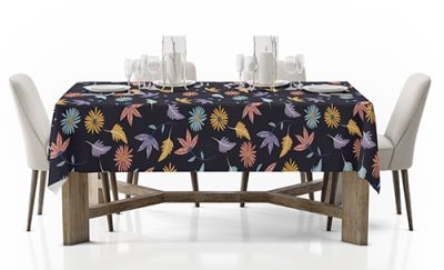 Τραπεζομάντηλο με Πολύχρωμα Λουλούδια