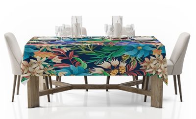 Τραπεζομάντηλο με Τροπικά Λουλούδια