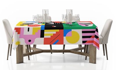 Χρωματιστό Τραπεζομάντηλο με Γεωμετρικά Σχέδια