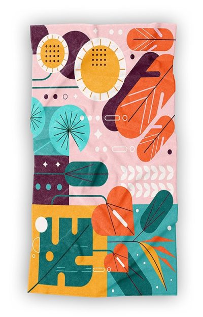 Πετσέτα Θαλάσσης με Ζωντανά γεωμετρικά σχέδια